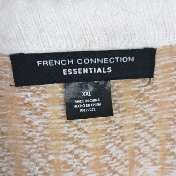 NWT French Connection Essentials Cozy Sweater 🤎🤍 XXL - Picture 6 of 7